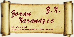 Zoran Narandžić vizit kartica